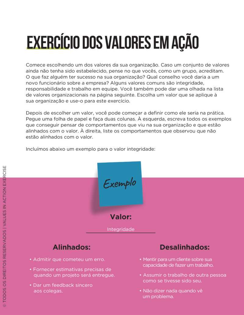 Valores em Ação